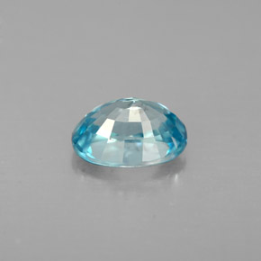 Zircone naturale blu da 1,41 ct, taglio ovale, VVS-VS