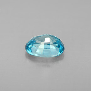 Zircone naturale blu da 1,37 ct, taglio ovale, VS