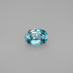 Zircone Blu naturale da 1.28 ct, Taglio ovale, VVS-VS
