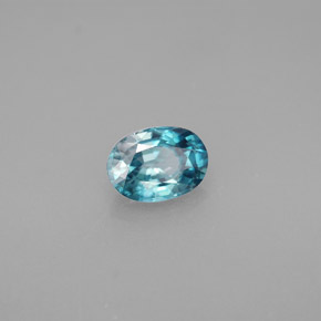 Zircone Blu naturale da 1.28 ct, Taglio ovale, VVS-VS