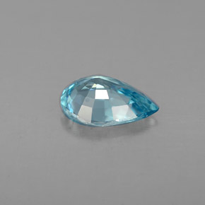Zircone naturale blu da 1,34 ct, taglio a pera, VVS