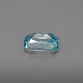 Zircone naturale blu da 1,35 ct, taglio smeraldo, VVS-VS