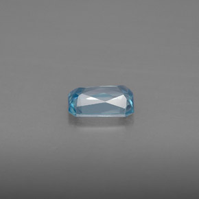 Zircone naturale blu da 1,20 ct, taglio smeraldo, VVS