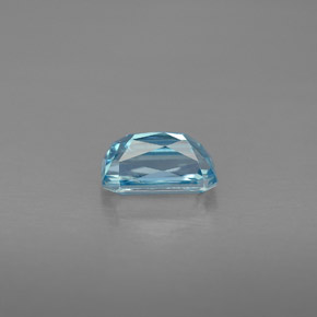 Zircone naturale blu da 1,27 ct, taglio smeraldo, VVS-VS