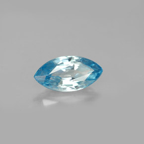 Zircone naturale blu da 1,70 ct, marchesa, VS