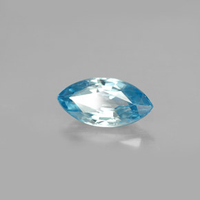 Zircone naturale blu da 1,70 ct, marchesa, VS