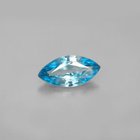 Zircone naturale blu da 1,41 ct, marchesa, VS