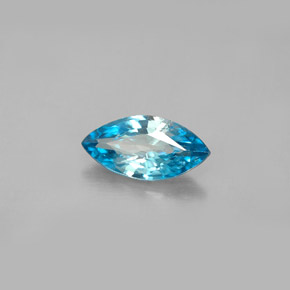 Zircone naturale blu da 1,41 ct, marchesa, VS