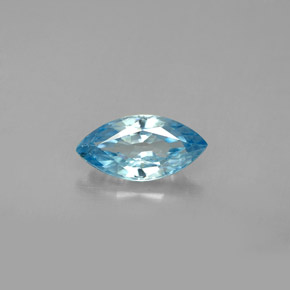 Zircone naturale blu da 1,58 ct, marchesa, VS