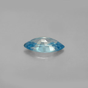 Zircone naturale blu da 1,58 ct, marchesa, VS