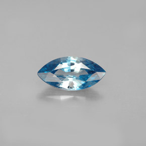 Zircone naturale blu da 1,49 ct, marchesa, VVS-VS