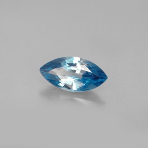 Zircone naturale blu da 1,49 ct, marchesa, VVS-VS