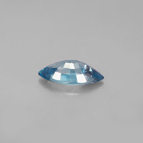 Zircone naturale blu da 1,49 ct, marchesa, VVS-VS