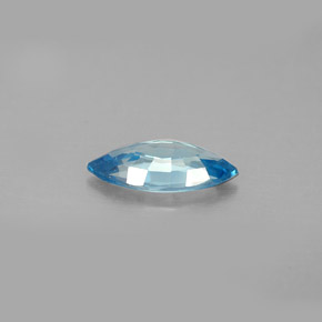 Zircone naturale blu da 1,31 ct, marchesa, VVS-VS