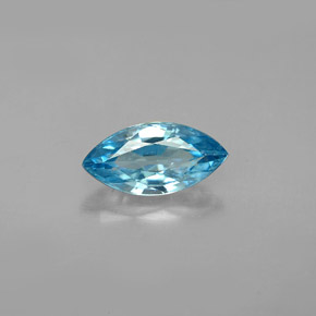 Zircone naturale blu da 1,68 ct, marchesa, VVS-VS