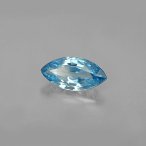 Zircone naturale blu da 1,68 ct, marchesa, VVS-VS