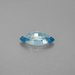 Zircone naturale blu da 1,68 ct, marchesa, VVS-VS