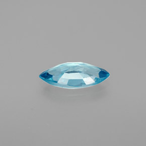 Zircone naturale blu da 1,38 ct, marchesa, VVS-VS