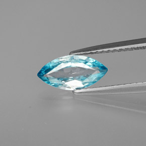 Zircone naturale blu da 1,17 ct, marchesa, VS