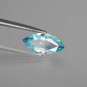 Zircone naturale blu da 1,17 ct, marchesa, VS