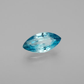 Zircone naturale blu da 1,52 ct, marchesa, VVS-VS