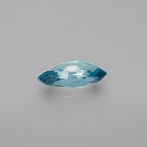 Zircone naturale blu da 1,52 ct, marchesa, VVS-VS