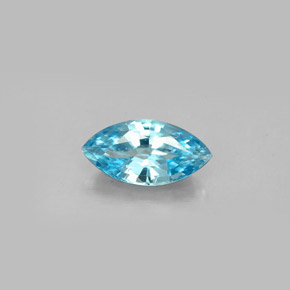 Zircone naturale blu da 1,51 ct, marchesa, VS