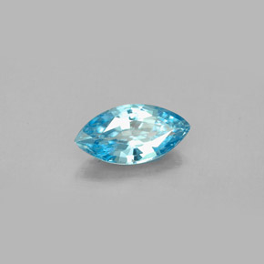 Zircone naturale blu da 1,51 ct, marchesa, VS