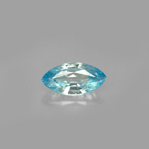 Zircone naturale blu da 1,49 ct, marchesa, VVS-VS