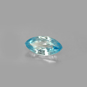 Zircone naturale blu da 1,49 ct, marchesa, VVS-VS