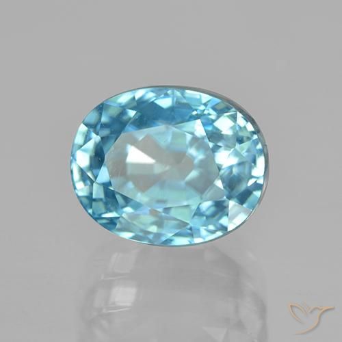 Zircone Blu naturale da 7.20 ct, Ovale, VS