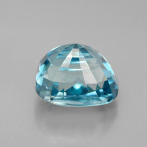Zircone naturale blu da 7,57 ct, taglio a cuscino, VVS