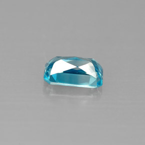 Zircone naturale blu da 0,78 ct, taglio smeraldo, VS