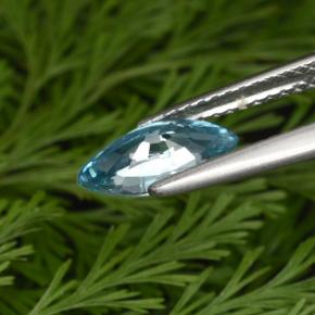 Zircone naturale blu da 1,42 ct, marchesa, VVS