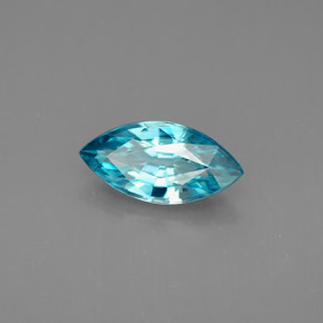 Zircone naturale blu da 1,51 ct, marchesa, VVS
