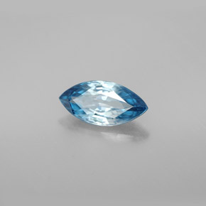 Zircone naturale blu da 1,56 ct, marchesa, VVS