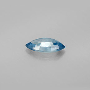 Zircone naturale blu da 1,56 ct, marchesa, VVS