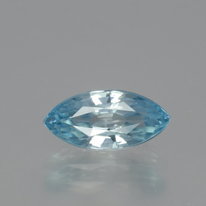 Zircone naturale blu da 1,86 ct, marchesa, VVS