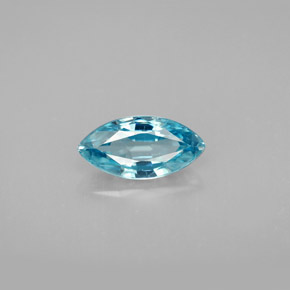 Zircone naturale blu da 1,83 ct, marchesa, VVS