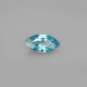 Zircone naturale blu da 1,24 ct, marchesa, VS