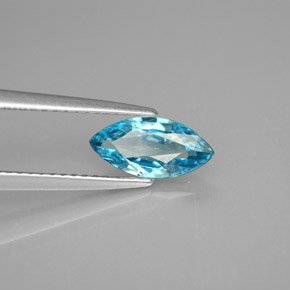 Zircone naturale blu da 1,33 ct, marchesa, VS