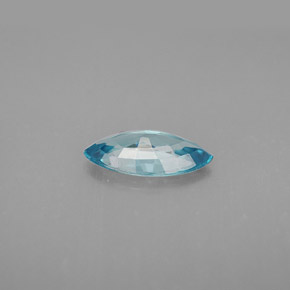 Zircone naturale blu da 1,33 ct, marchesa, VVS-VS