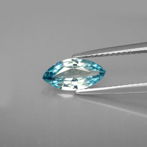 Zircone naturale blu da 1,42 ct, marchesa, VVS