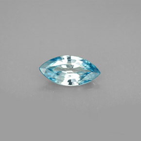 Zircone naturale blu da 1,36 ct, marchesa, VVS