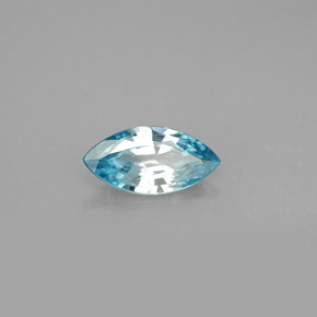 Zircone naturale blu da 1,36 ct, marchesa, VVS