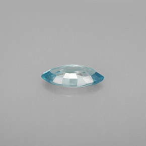 Zircone naturale blu da 1,37 ct, marchesa, VVS