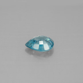 Zircone naturale blu da 1,50 ct, taglio a pera, VVS-VS