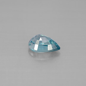 Zircone naturale blu da 1,75 ct, taglio a pera, VVS-VS