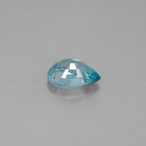 Zircone naturale blu da 1,66 ct, taglio a pera, VVS-VS