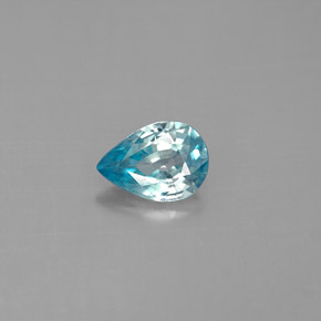 Zircone Blu naturale da 1.36 ct, Forma a pera, VVS-VS